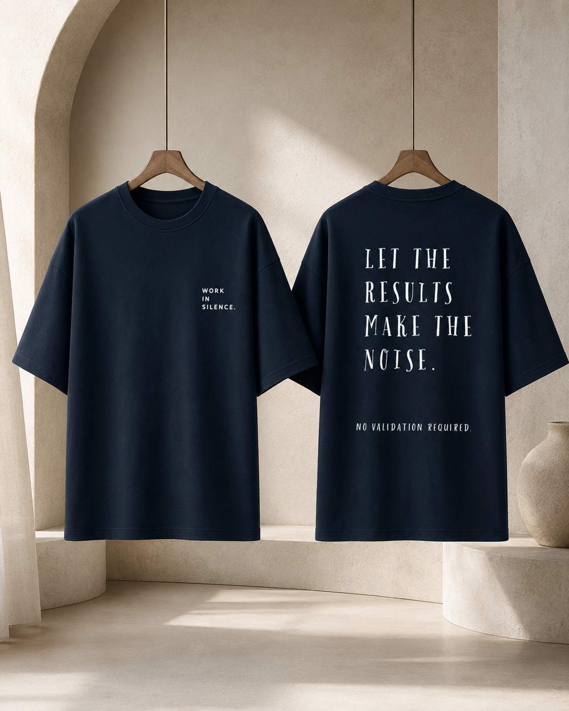 Work In Silence Oversized Tee — Dark Pack