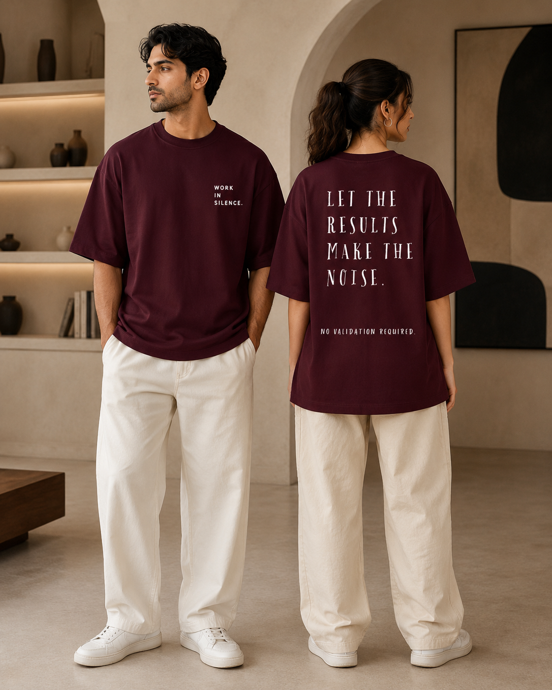 Work In Silence Oversized Tee — Dark Pack