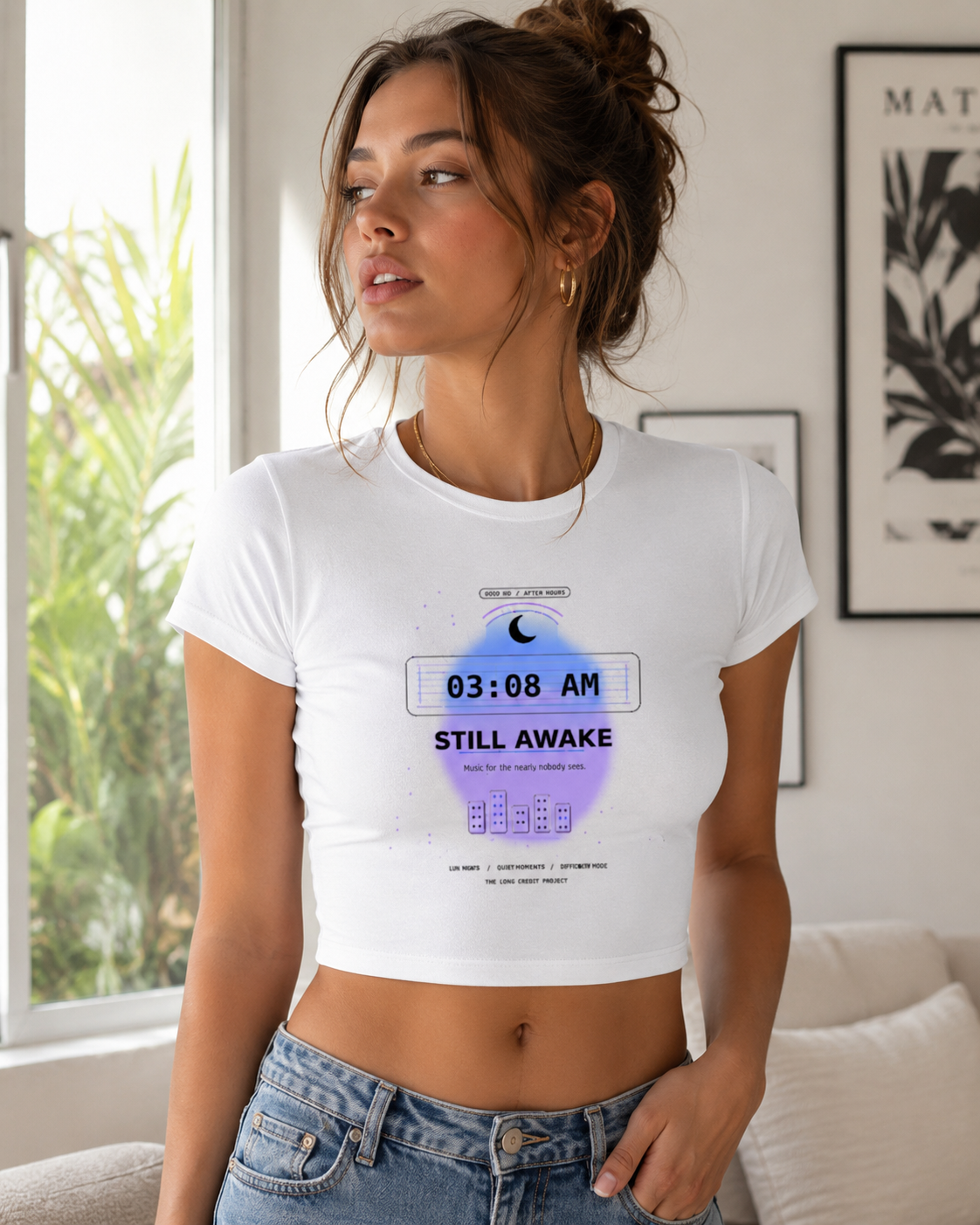 Still Awake Baby Tee — Light Pack