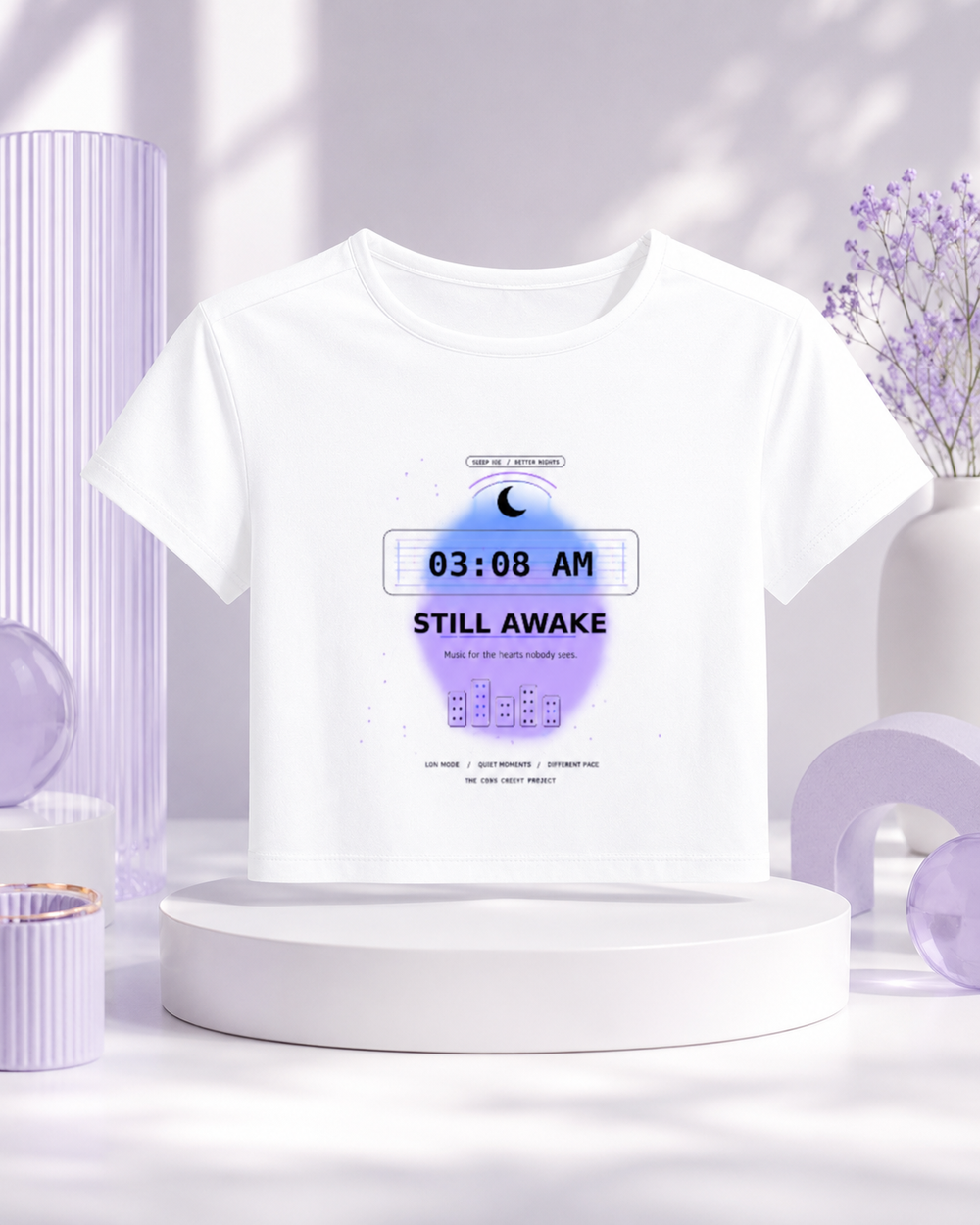 Still Awake Baby Tee — Light Pack