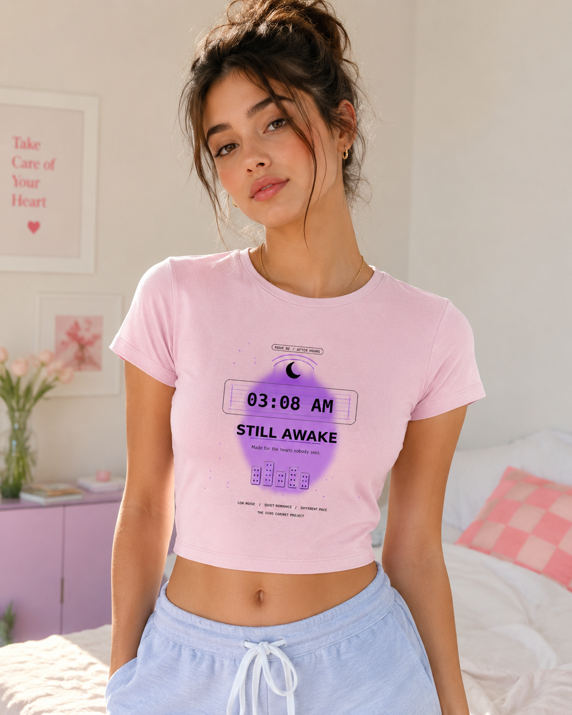 Still Awake Baby Tee — Light Pack